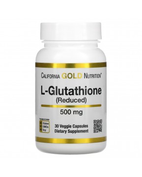 California Gold Nutrition, L-глутатион (восстановленный), 500 мг, 30 растительных капсул